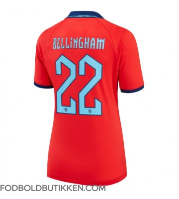 England Jude Bellingham #22 Udebanetrøje Dame VM 2022 Kortærmet